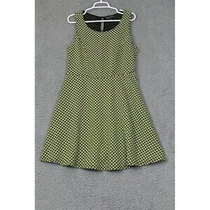 Forever 21+ Plus 1X Green Skater Dress Keyhole Sleeveless Fit & Flare Casual